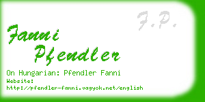 fanni pfendler business card